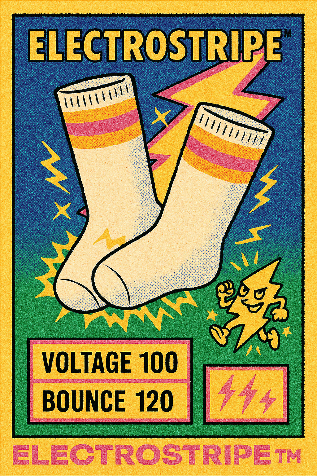 ElectroStripe Sock Power